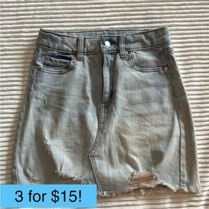 Wild Fable Jean Skirt Raw Hem Distressed size 00